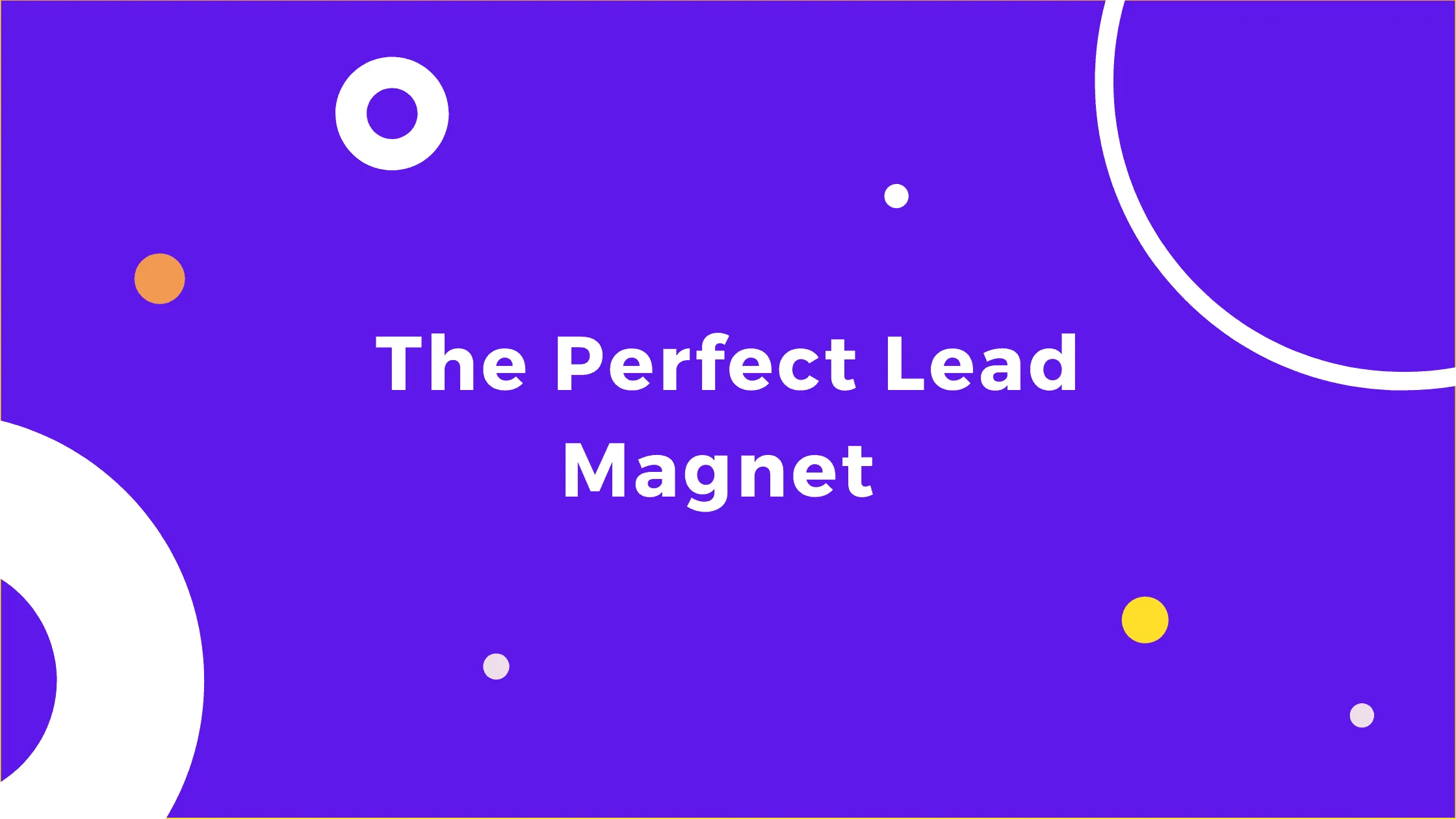 The Perfect Lead Magnet