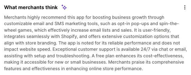 EcomSend shopify app store review summary