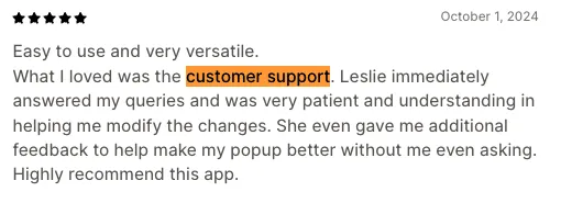 EcomSend Shopify app store review screenshot