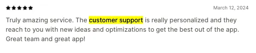 Adoric Shopify app store review screenshot