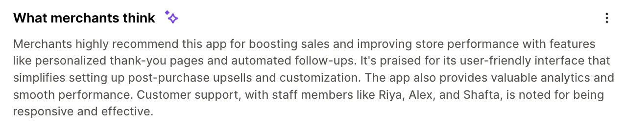 Reconvert shopify app store review summary