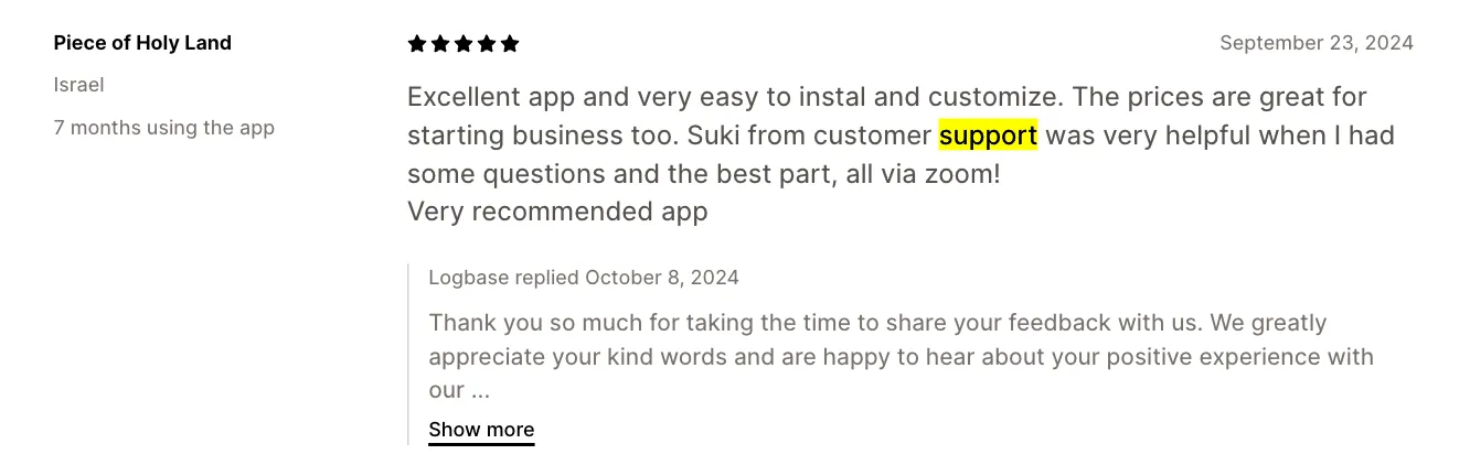Selleasy Shopify app store review screenshot