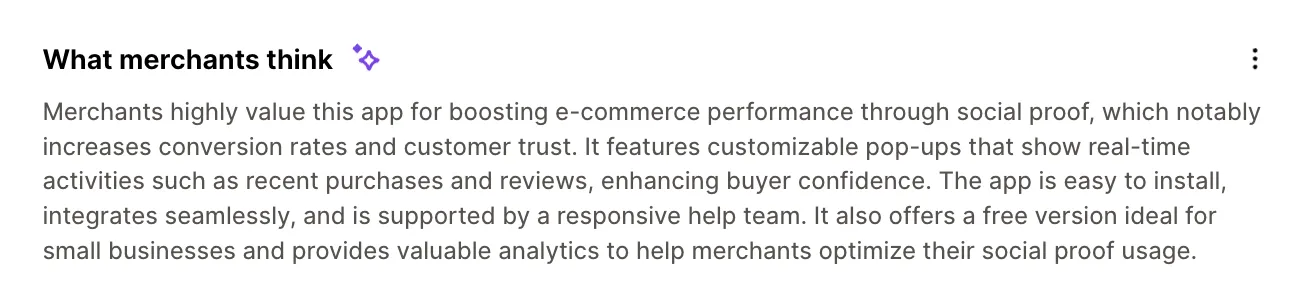 ProveSource Shopify app store review summary