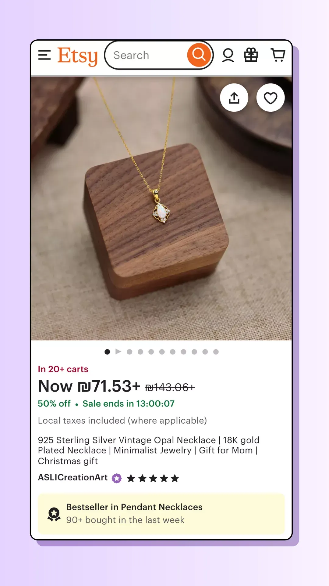 etsy social proof fomo marketing example
