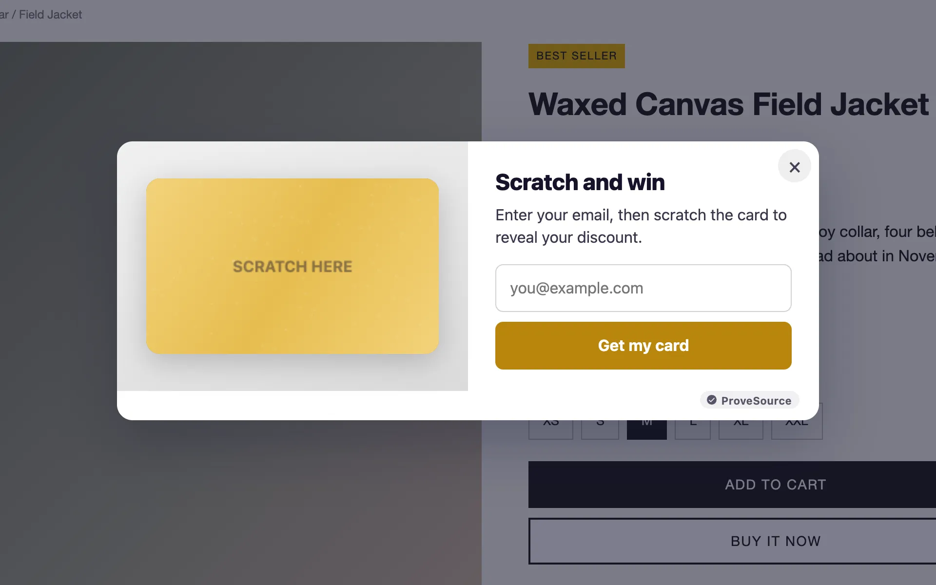 Scratch Card demo