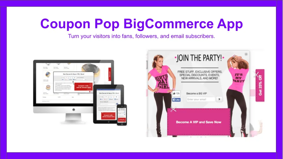 Coupon Pop Bigcommerce app