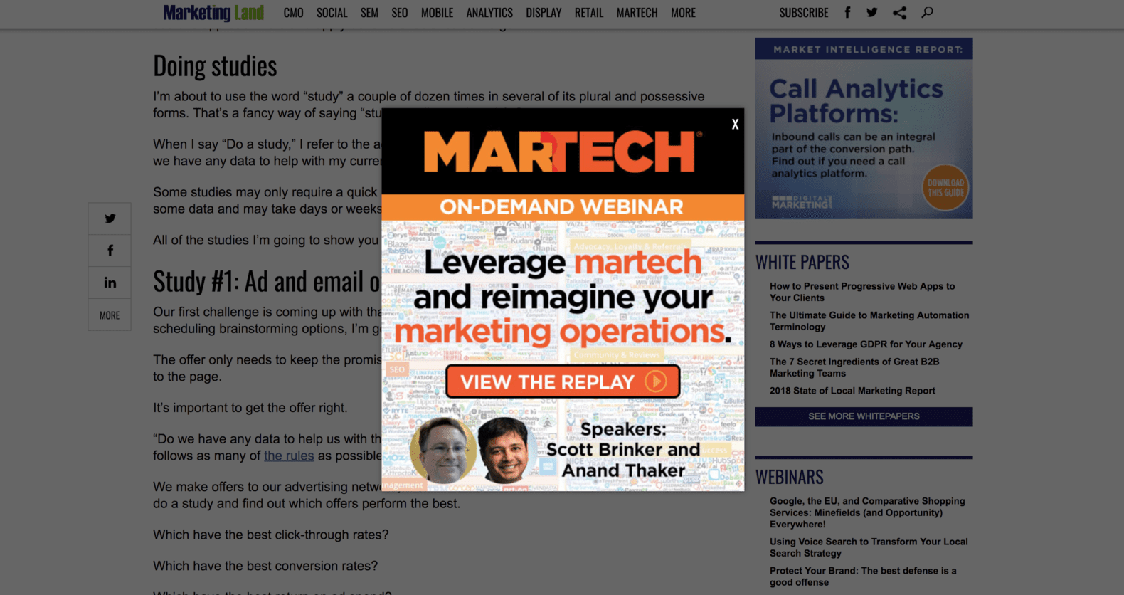 pop-up ad example